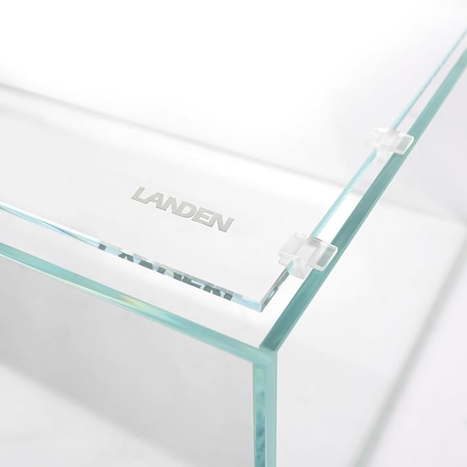 LANDEN 4mm Thick Clear Glass Aquarium Lid, Includes 4 Clips for Secure Placement, 282 x 225mm(11.1x8.86 inches) for 290-294 mm Inner Length Aquariums, Adapted to CB303030, ARF30