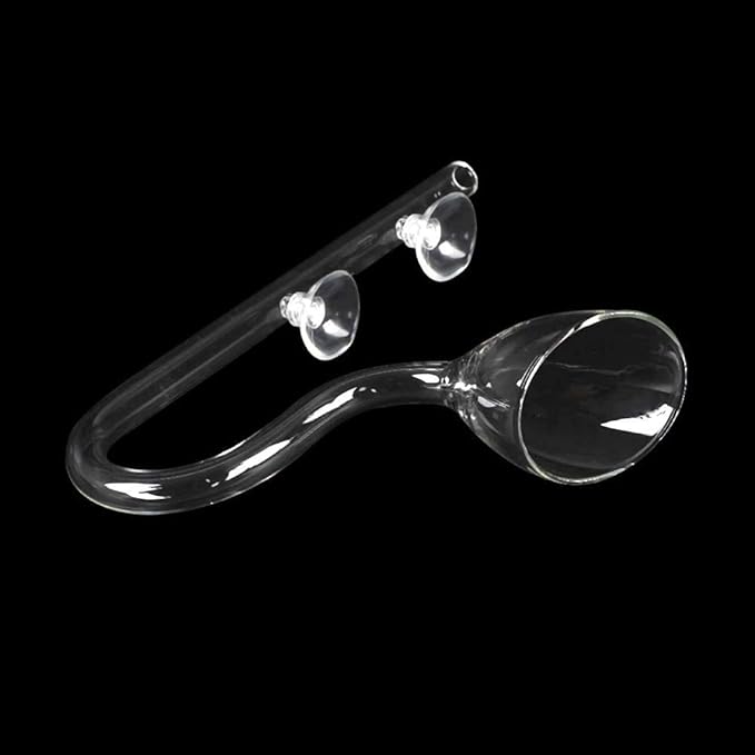 FZONE Aquatic Glass Lily Pipe Set with Skimmer Inflow and Outflow for Aquarium Filter 5/8''(16/22mm) Tubing