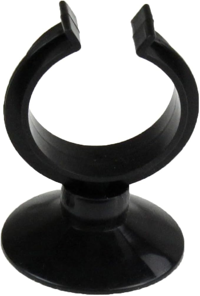 AQUANEAT 12 Pack Aquarium Suction Cup Clip Black, for Aquarium Heater, Tubing Hose, Plant, Decoration, Fish Tank (Black 1 1/4")