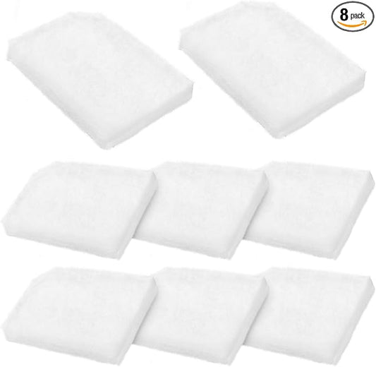 8 Pack Water Polishing Pads Fit for 306/307 406/407 Canister Filter Media Aquarium Filter Pad, A244A1 Mechanical Filter Media for Aquariums Compatible with Fluval Quick-Clear