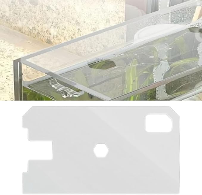 Tank Cover with Feeding Window Acrylic Aquariums Canopy Anti Jump Aquarium Lid Tank Lid, 280x150x4mm