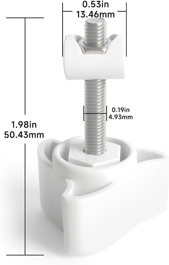 A20215 Replacement Lid Fastener Kit Compatible with Fluval FX6 FX5 FX4 FX2 Canister Filters, for Aquarium Filter Lid Lock Clips Accessories, Filter Parts with 6 Fasteners & 12 Barrel Nuts, 6 Pack
