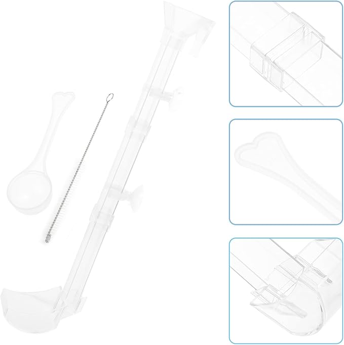 Levemolo Aquarium Feeder Tube Fish Food Dispenser for Betta Shrimp Tanks, Submersible Feeding Pipe with Connector, Aquarium Supplies for Automatic Fish Feeding