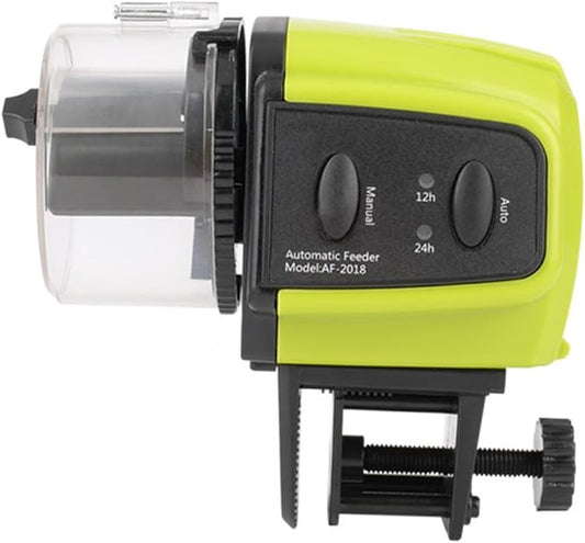 TOYANDONA Automatic Fish Feeder Timer for Aquarium Easy Operation Programmable Hours Suitable for Various Fish Food No Batteries Included for Vacation and Daily Feeding