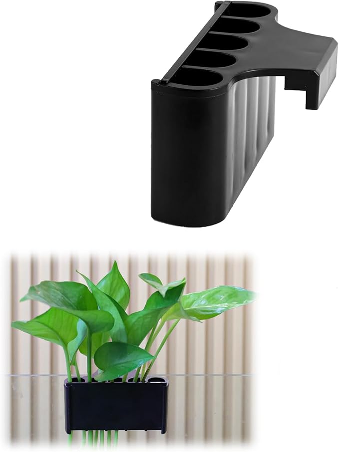 Aquarium Plant Holder，Plastic Fish Tank Plant Holder，Hanging Aquarium Planter Cup for Fish Tank Live Plants