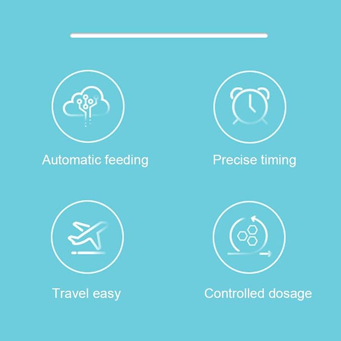 Zerodis Fish Feeding Tools for Aquarium Auto Fish Food Dispenser Automatic Smart Food Feeding for Small Tank Betta Koi Automatic Feeder Feeder