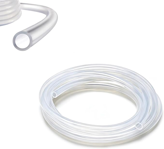 Carefree Fish Aquarium Silicone Airline Tubing Odorless Anti-Fall-Off Air Hose 6Ft 3/16" (4mm) ID for Fish Tank Air Pump Air Stone and Bubble Filter