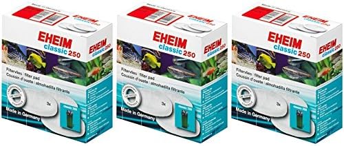 EHEIM Fine Filter Pad (White) for 2213/250 Canister Filters - 9 Total Filters (3 Packs with 3 per Pack)