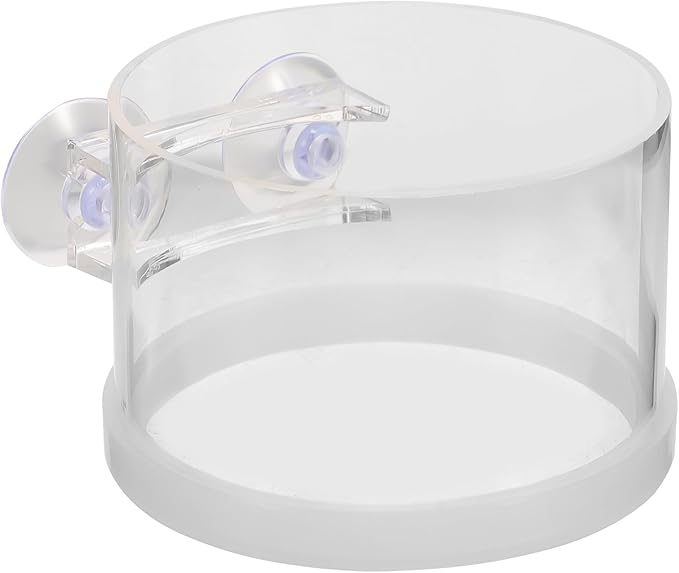 FRCOLOR Fish Tank Feeding Ring Aquarium Feeder with Large Suction Cup, Acrylic Fish Food Feeder Tool for Convenient Automatic Feeding in Home Aquariums