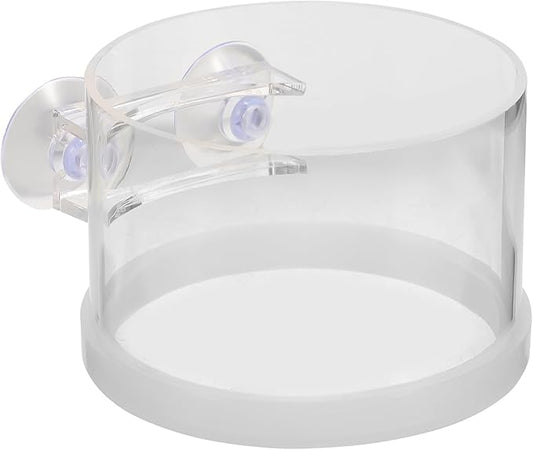FRCOLOR Fish Tank Feeding Ring Aquarium Feeder with Large Suction Cup, Acrylic Fish Food Feeder Tool for Convenient Automatic Feeding in Home Aquariums
