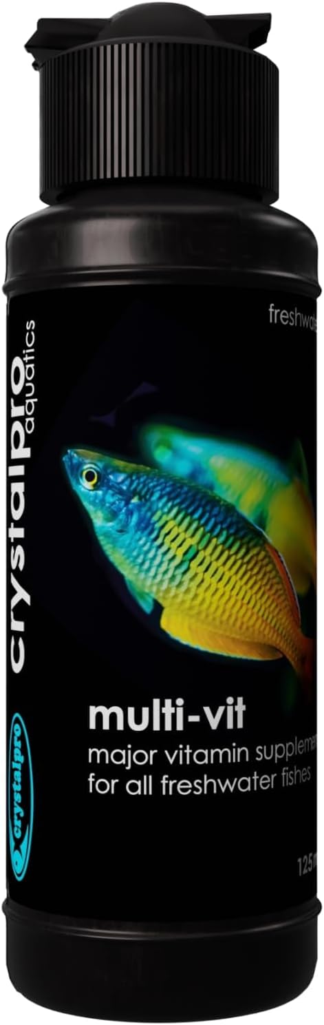 Crystalpro Multi VIT 4.22 Oz - Balanced MultiVitamin Supplement for Freshwater Fish - Healthy Water Conditions for Freshwater Aquariums (125 ml)