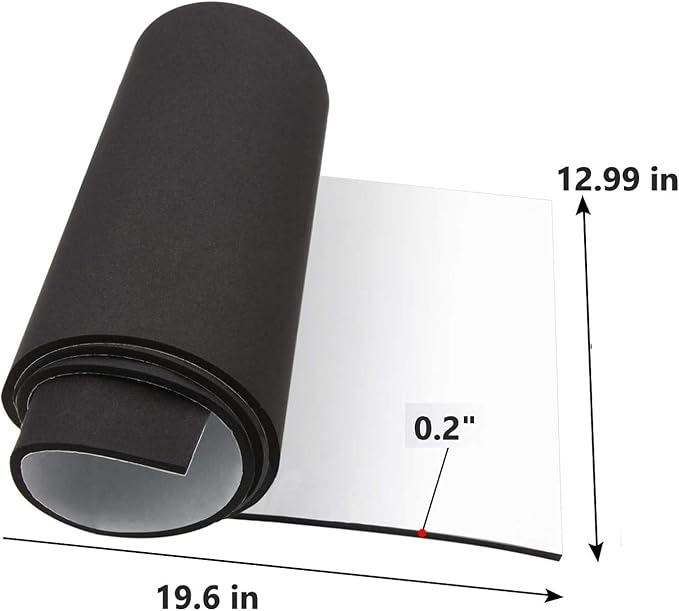 Aquarium Leveling Mat- Compressible Neoprene Foam, Water resistant, Heavy weight support, and Easy to Cut for Fish Tank Stability, Black (12.99 x 19.6 in)