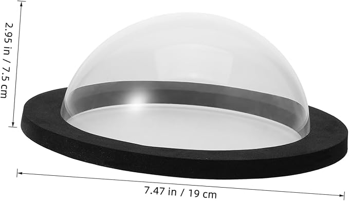 balacoo 2pcs Floating Fish Dome Transparent Cover Convenient Acrylic Floating Cover for Supplies Base for Easy Installation and Maintenance