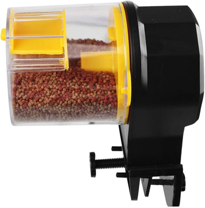 SUPVOX Automatic Fish Feeder Timer Controlled Auto Feeder for Aquarium Easy Operation Compatible with Various Fish Food No Battery Required for Hour Feeding Schedule