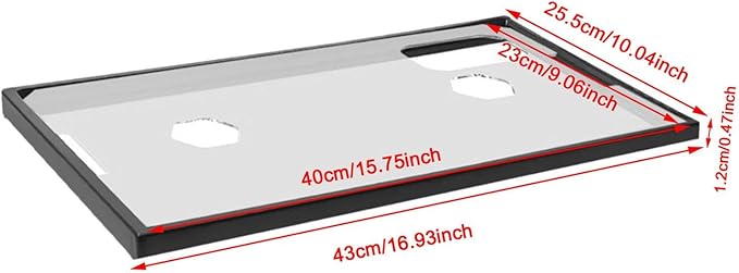Transparent Tank Lid with Frame and Feeding Access for Aquariums, for 43, 43cmx25.5cmx1.2cm