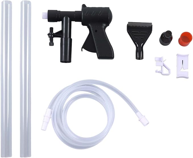 Asixxsix Aquarium Gravel Cleaner, Semi Automatic Aquarium Siphon Vacuum Cleaner Multifunctional Fish Water Changer for Sand Washing, Change Water Fast, Easy to Install