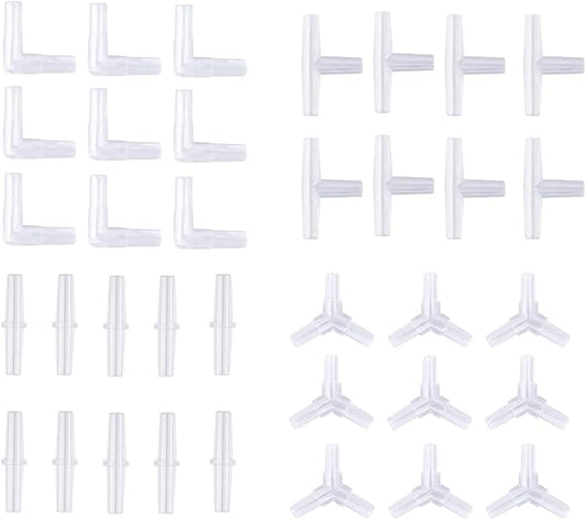 40PCS Aquarium Airline Tubing Connectors I T L Y Fish Tank Air Tube Adapters for 3/16 '' Air Line Hose