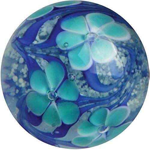 Aster - 22mm Handmade Art Glass Glow in The Dark Marble w Stand