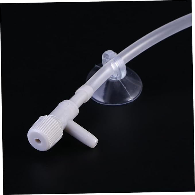 POPETPOP Tropical Aquarium Airline Tubing Accessories 6m Long 12 Suction Cups 4 Manifold Fittings 5 Valves 6 Stopper Valves