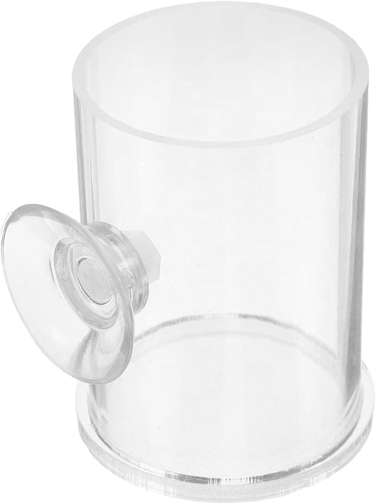 BESPORTBLE Aquarium Shrimp Feeding Ring with Large Suction Cup Acrylic Fish Tank Feeder Dish Semi-Automatic Feeder for Aquarium Accessories