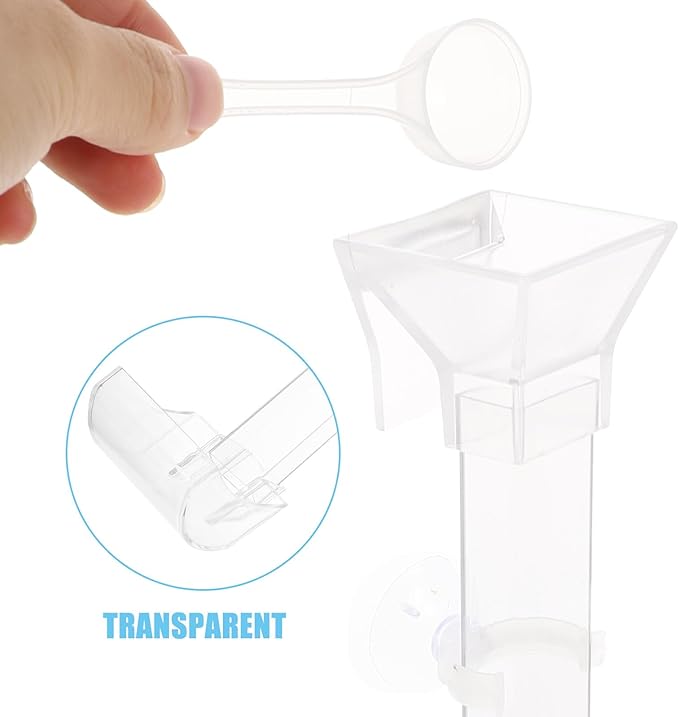 Levemolo Aquarium Feeder Tube Fish Food Dispenser for Betta Shrimp Tanks, Submersible Feeding Pipe with Connector, Aquarium Supplies for Automatic Fish Feeding