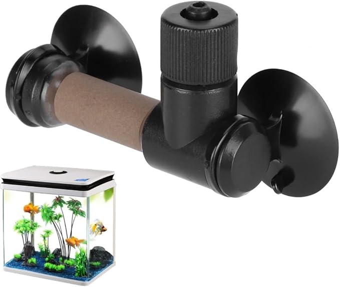 Black Plastic Carbon Dioxide Diffuser Ceramic CO2 Atomizer Dissolve System with Nut Lock for Aquarium(S)