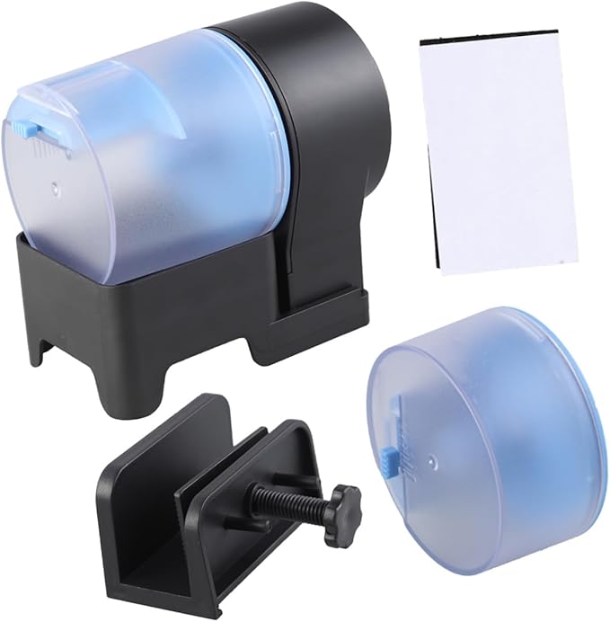 Happyyami Automatic Fish Feeder Auto Fish Feeder Smart 12/24h Timer Easy Setup Moisture- Aquarium Tank Food Dispenser