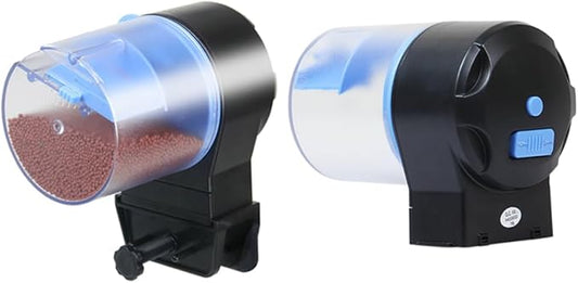 Yardwe Fish Food Dispenser for Aquarium Auto Feeder Fish Automatic Betta Feeder Timer Set 2 Aa Batteries Required
