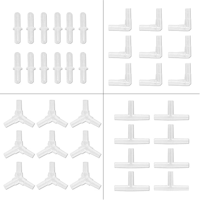 Aquarium Airline Tubing Connectors I T L Y 40pcs Fish Tank Air Tube Adapters for 3/16 '' Air Line Hose