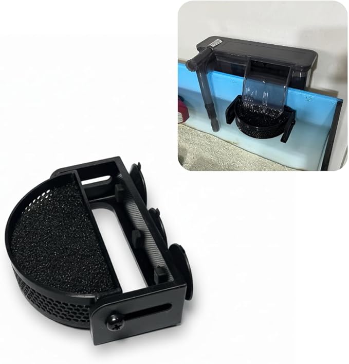 Aquarium Filter Baffle with Suction Cups, Fish Tank Flow Controller, Water Surface Calmer & Flow Reducer for Betta Fish and Shrimp (Black)