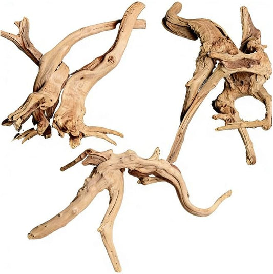 3PCS Driftwood for Aquarium, 5.91''-7.87'' Aquarium Driftwood, Fish Tank Driftwood, for Fish Tank and Aquascaping Driftwood for Reptile Tanks（Random Style）