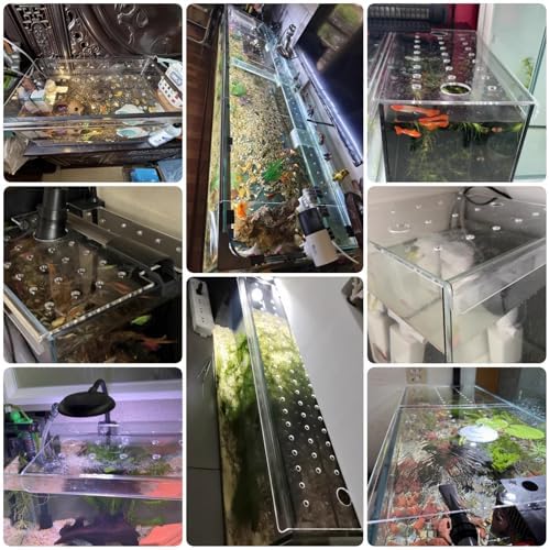 Customizable Cat-Proof Fish Tank Lid - Acrylic Aquarium Cover with Air Hole, Jump-Resistant Design, Fits 20x18in (50.8x45.7cm), Prevents Cats from Catching Fish