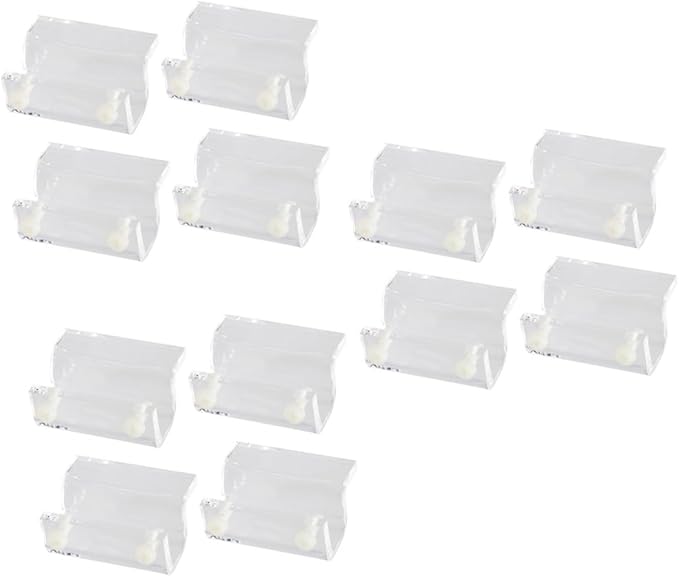 BESPORTBLE 12pcs Acrylic Fish Tank Cover Support Bracket Aquarium Holder for Open Tanks Turtle Pet White