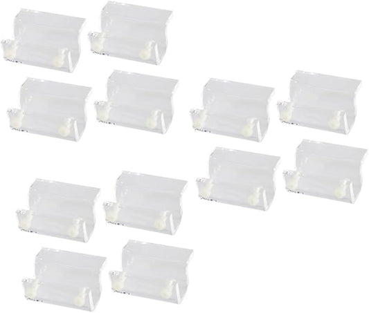 BESPORTBLE 12pcs Acrylic Fish Tank Cover Support Bracket Aquarium Holder for Open Tanks Turtle Pet White