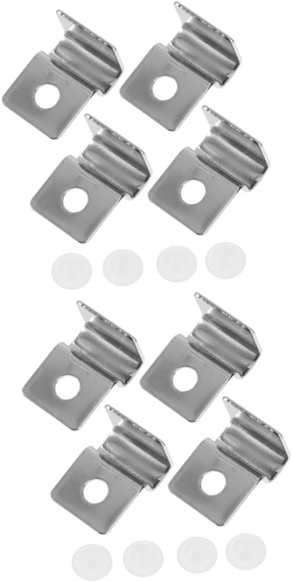 Ipetboom 8pcs Glass Lid Brackets for Fish Tank Aquarium Support Clips Easy Installation for Open Tanks Sturdy Holder for Aquatic Environments