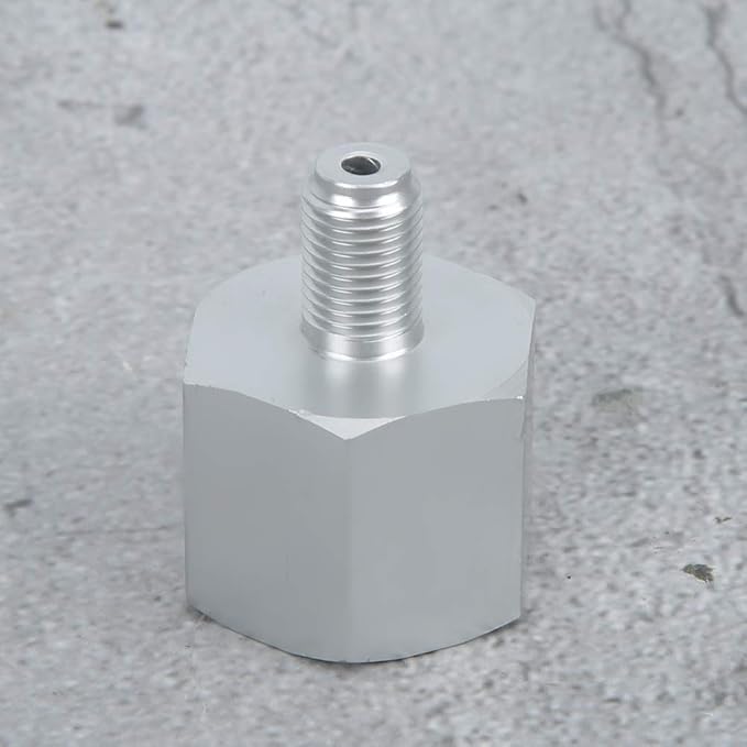 Aluminum CO2 Cylinder Adapter, 3/8 to CGA320 Regulator Adapter, Pneumatics Connector Fitting Converter Accessories for Homebrew Beer Aquarium (3/8 to W21.8)