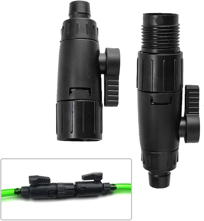 Aquarium Hose Valve Pipe Valve Fish Quick Release Connector Aquarium WaterControl Valve Pipe Connector Adapter with Quick Release Handle(12mm)