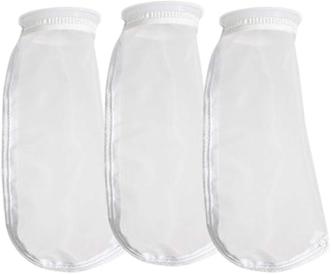 4 Inch Nylon Mesh Filter Socks Bag 50 Micron by 14 Inch Long Aquarium Sump Water Filter Bags 3 Pack (50 Micron/um)