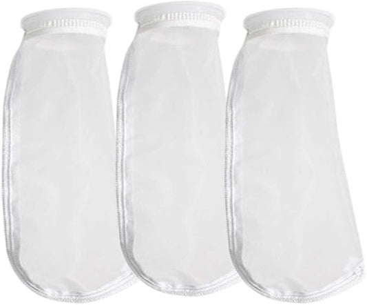 4 Inch Nylon Mesh Filter Socks Bag 50 Micron by 14 Inch Long Aquarium Sump Water Filter Bags 3 Pack (50 Micron/um)