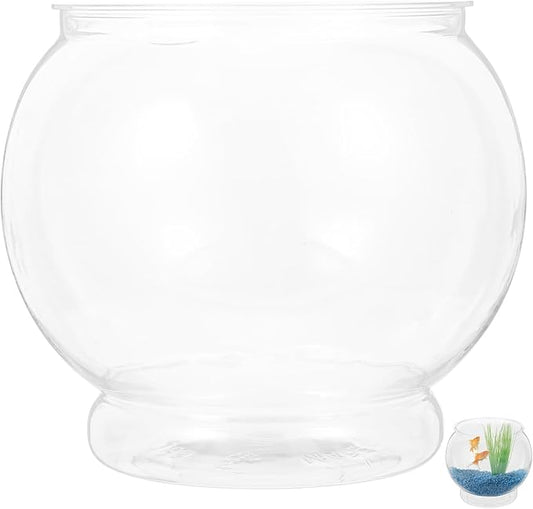 Ipetboom Aquarium Fruit Bowl Fish Bowl Vase Fish Decor Fishbowl Tank for Betta Desktop Decoration Acrylic Tank Plant Pot 18x16cm Plastic Fruit