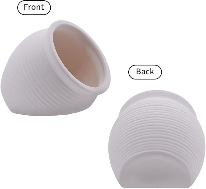 RUIAN Ceramic Jar Aquarium Decorations Fish Tank Hideout Cave Cute Pot Aquarium Accessories Decor Ornaments for Cichlid, Small Fish, Betta Fish Hideout and House (White)