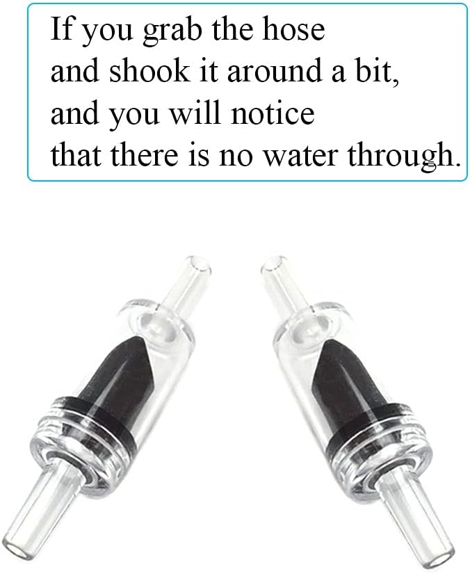 Air Pump Check Valves 4mm One Way for Aquarium Fish Tank Pump No Backflow Water Prevent Siphon Flood No Noise Fit Line Tube Hose Red Black Clear Plastic 16Pcs