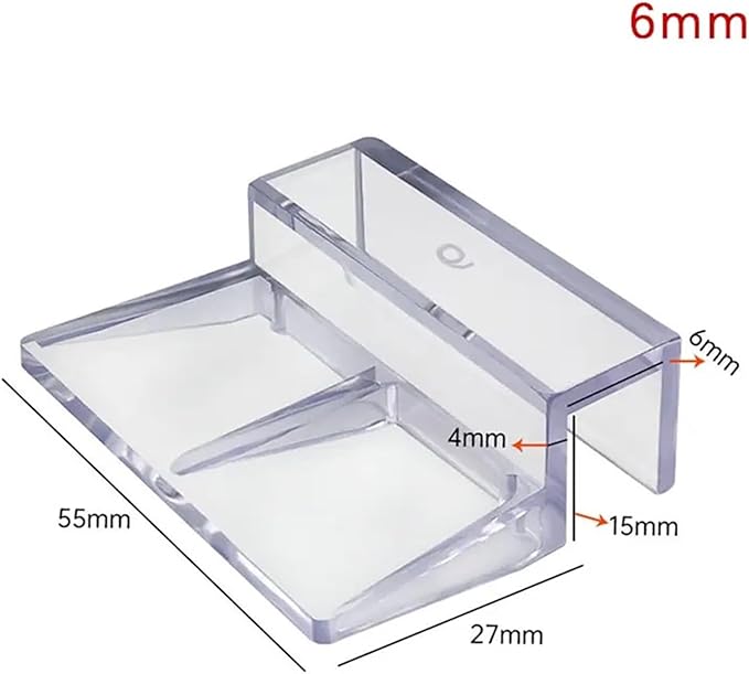 50 Pcs Acrylic Bracket for Rimless Aquarium – Secure Glass Cover Support for Fish Tank Lid(A1)