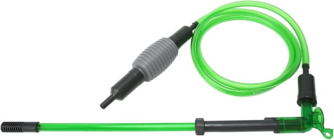Aquarium Water Changer, Strong Suction Siphon Fish Tank Vacuum Cleaner for Gravel Sand Cleaning E - 300 - Comfortable Handle, Protective Mesh, Safe and Durable Design (E-300)