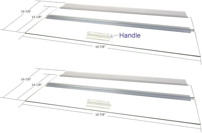 Glass Canopy Two PIECE Set for 30 BR, 40 BR, 50, 65, 84 Gallon Tanks 36"x18" for Aquariums with A Center Brace, AM33618