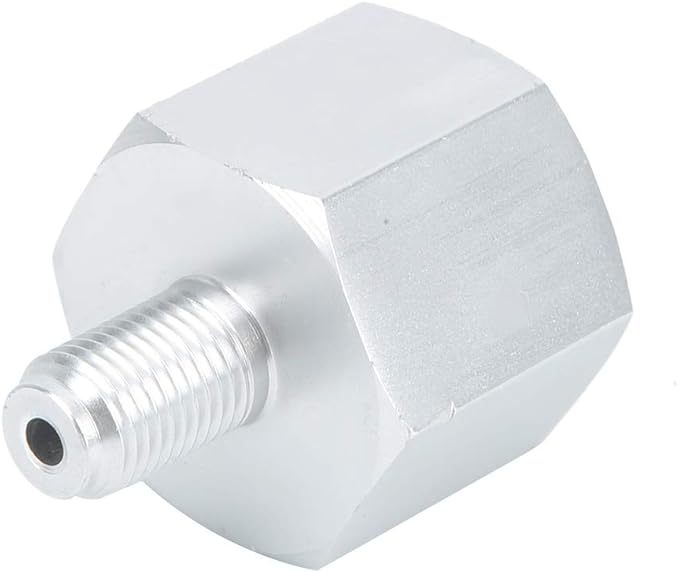 Aluminum CO2 Cylinder Adapter, 3/8 to CGA320 Regulator Adapter, Pneumatics Connector Fitting Converter Accessories for Homebrew Beer Aquarium (3/8 to W21.8)