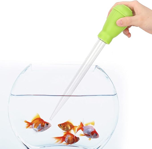 Fish Pipette Dropper Mini Manual Water Changer Aquarium Gravel Cleaner Waste Remover Changer Aquarium Dropper Pipette Feeder Water Transfer(Green)