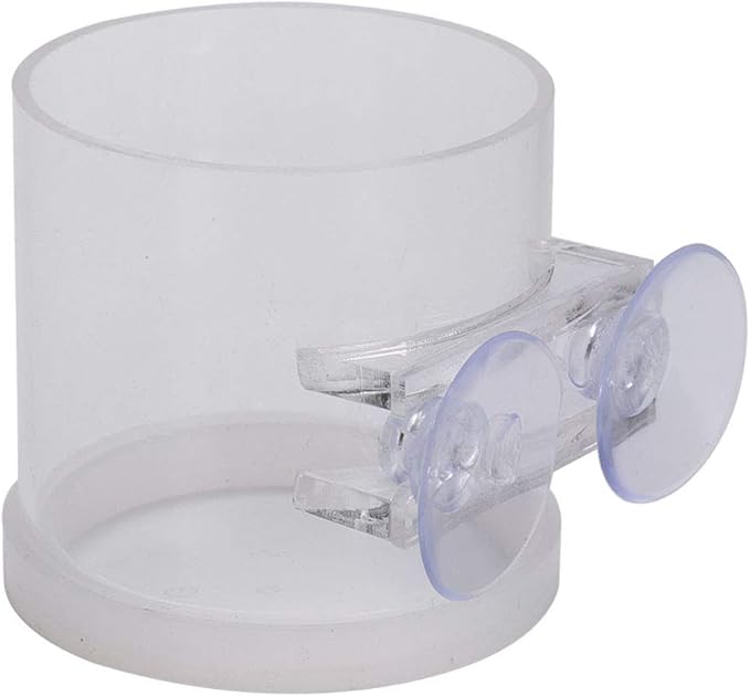 Acrylic Transparent Fish Feeding Ring Food Feeder with Suction Cup for Aqarium Fishing