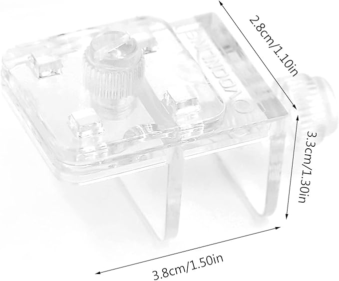 2 Pieces Fish Tank Screen Net Holder Clamp Anti-Jump Net Mounting Clip Multifunctional Transparent Acrylic Clamps Fish Tank Glass Cover Clips