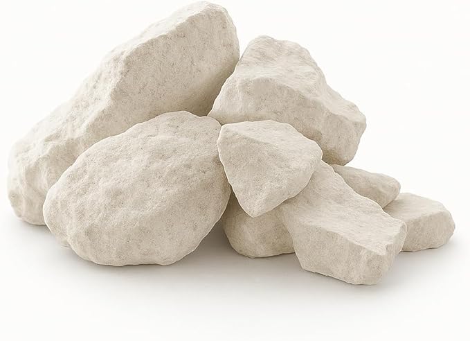 SunGrow Shrimp Rocks for Aquarium, 4-oz. Calcium Stones for Shrimp, Freshwater Aquarium Calcium Rocks for Snails, Recreate Shrimp Habitat, Feeder Discs for Crabs & Crayfish, Snail Tank Accessories